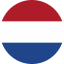Flag of Netherlands Flat Round 64x64